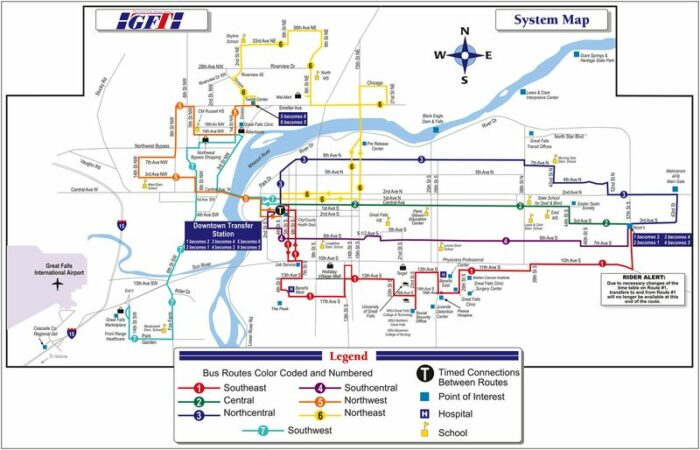 Great Falls Transit Map