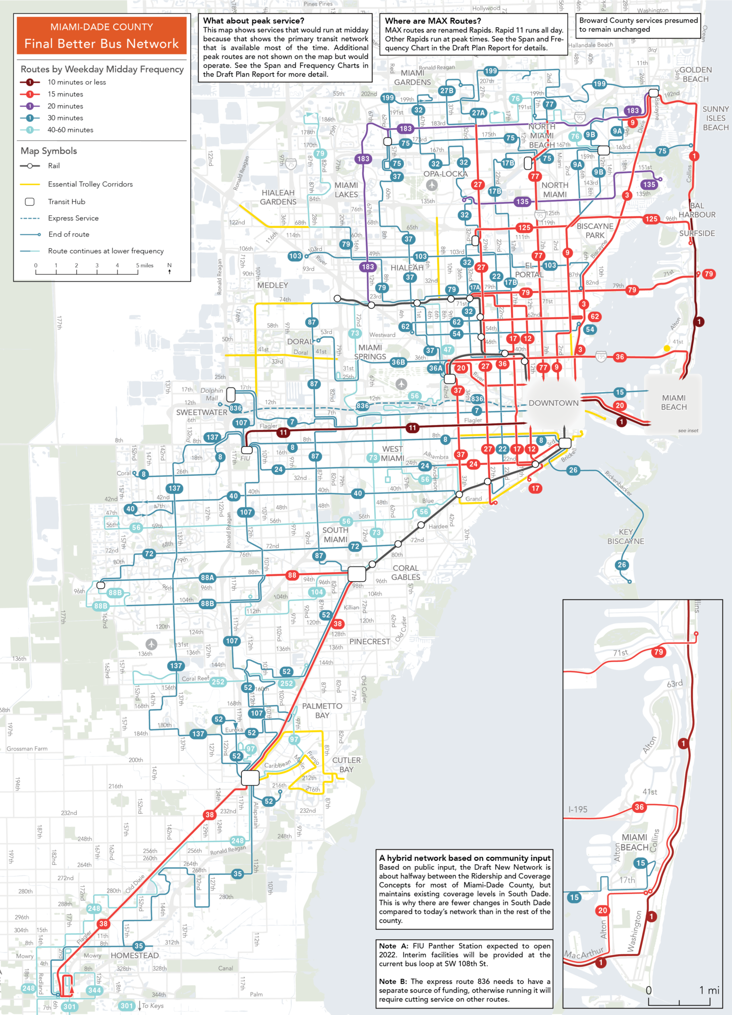 Miami-Dade County Final Network — Human Transit