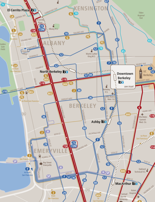 A slice of our system map for AC Transit.